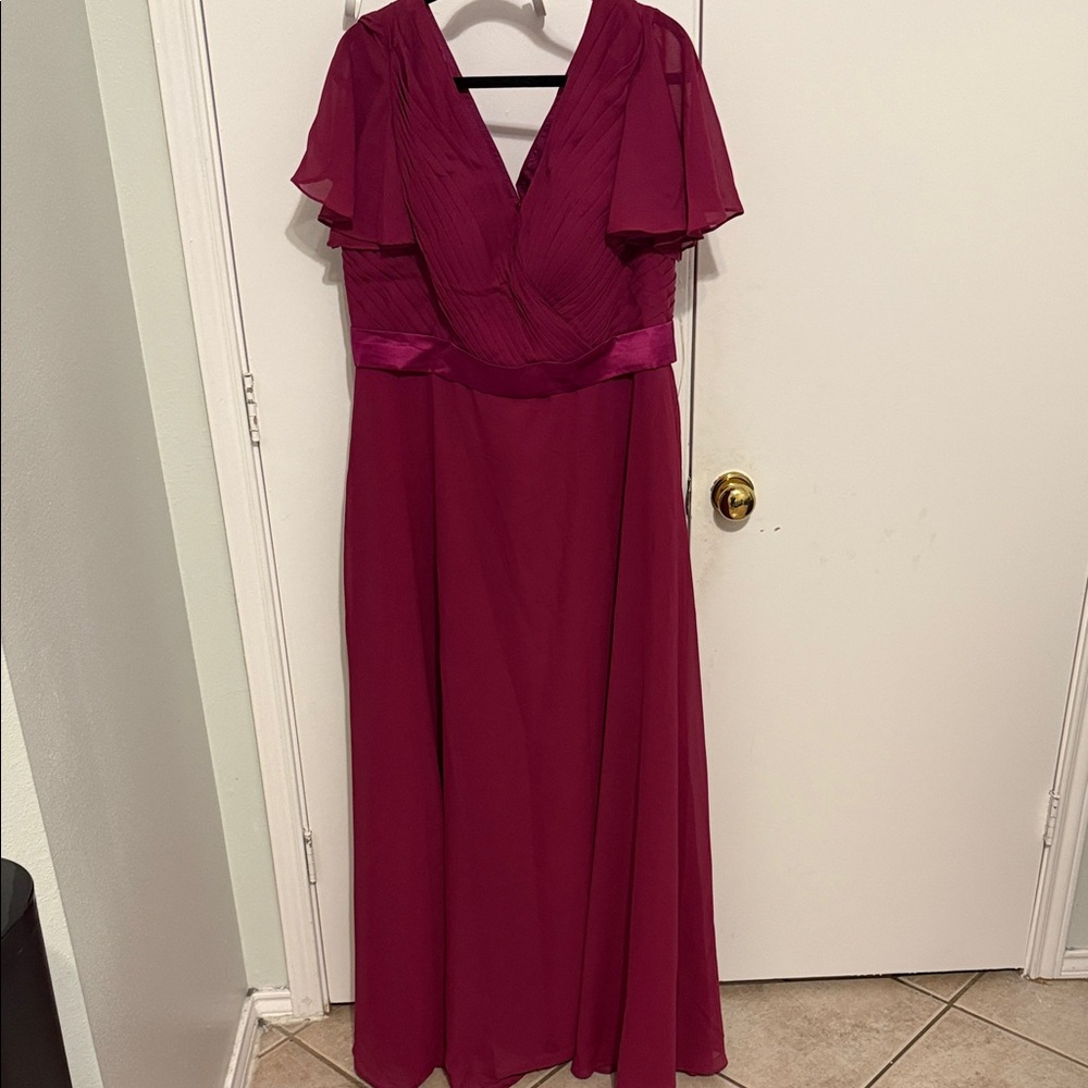 Elegant Berry Evening Gown